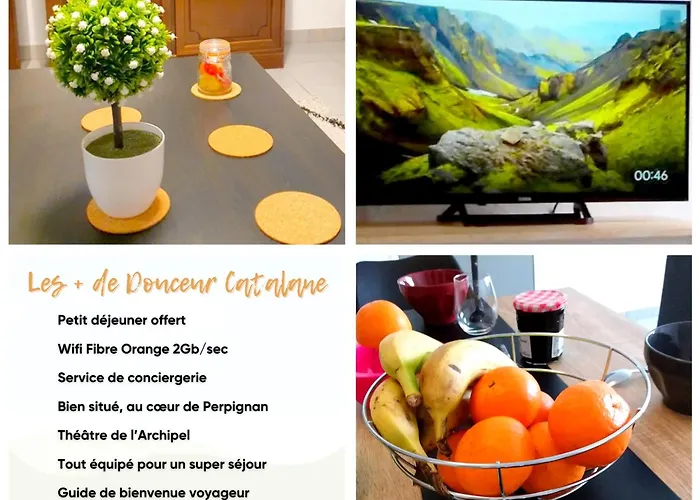 Sejour Avec Petit-dejeuner A La Demande A 20 Minutes De L'espagne A La Douceur Catalane Lejlighed Perpignan